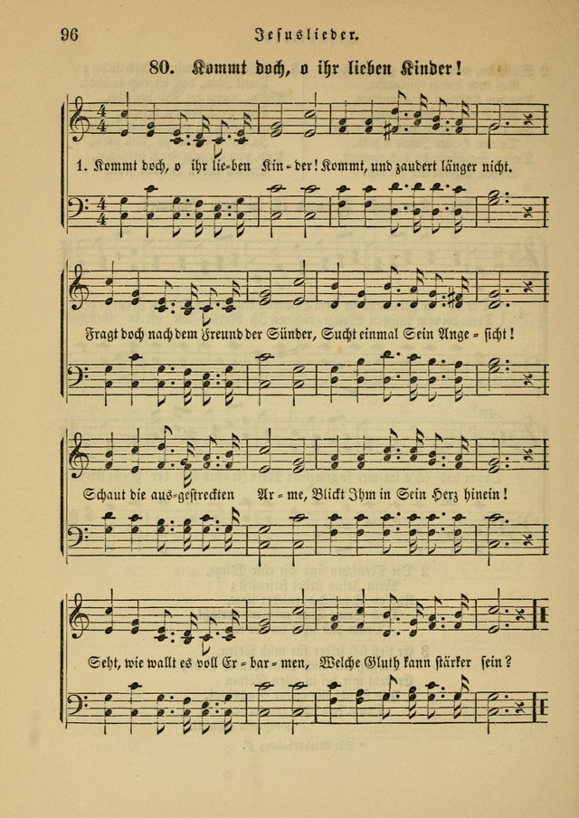 Sonntagsschul-Gesangbuch der Reformirten Kirche in den Vereinigten Staaten page 96