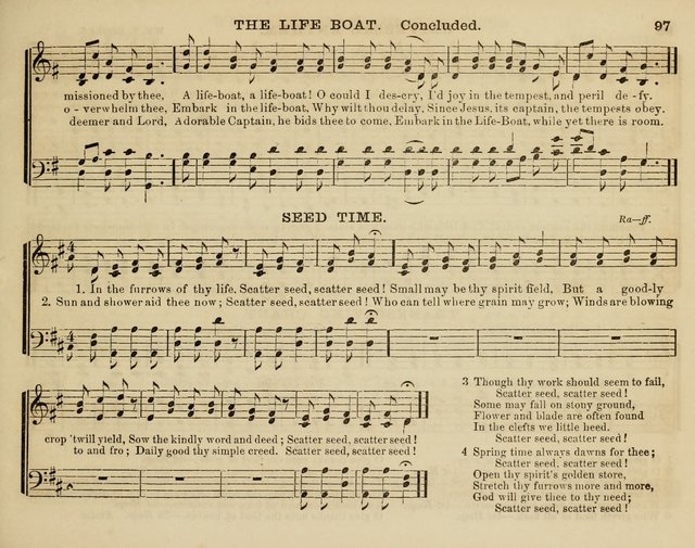 Song Garland; or, Singing for Jesus: a new collection of Music and Hymns prepared expressly for Sabbath Schools page 97