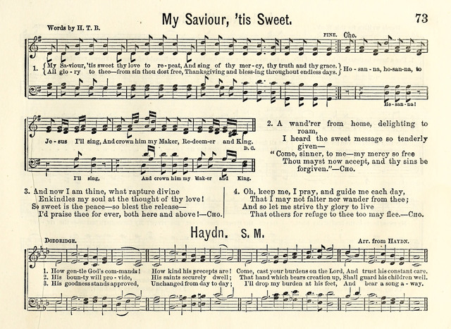 Songs of Gladness for the Sabbath School page 71