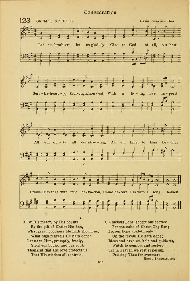The School Hymnal: a book of worship for young people page 102