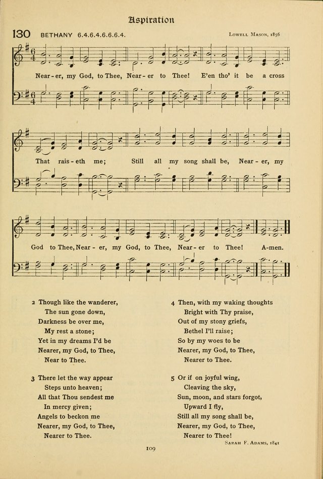 The School Hymnal: a book of worship for young people page 109