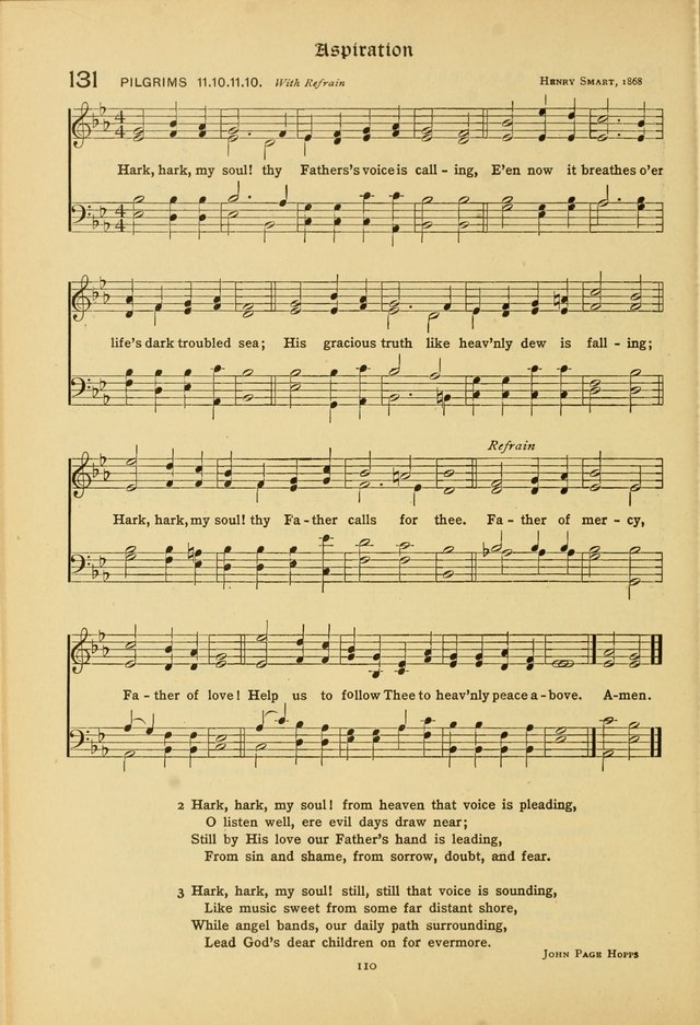 The School Hymnal: a book of worship for young people page 110