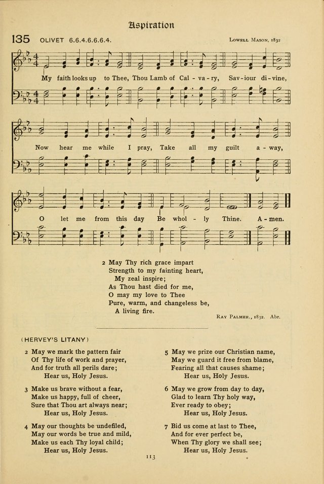 The School Hymnal: a book of worship for young people page 113