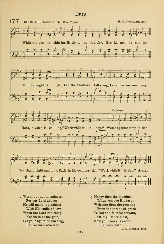 The School Hymnal: a book of worship for young people page 145