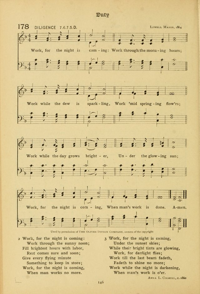 The School Hymnal: a book of worship for young people page 146