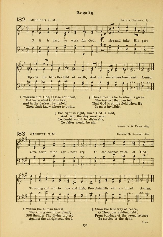 The School Hymnal: a book of worship for young people page 150