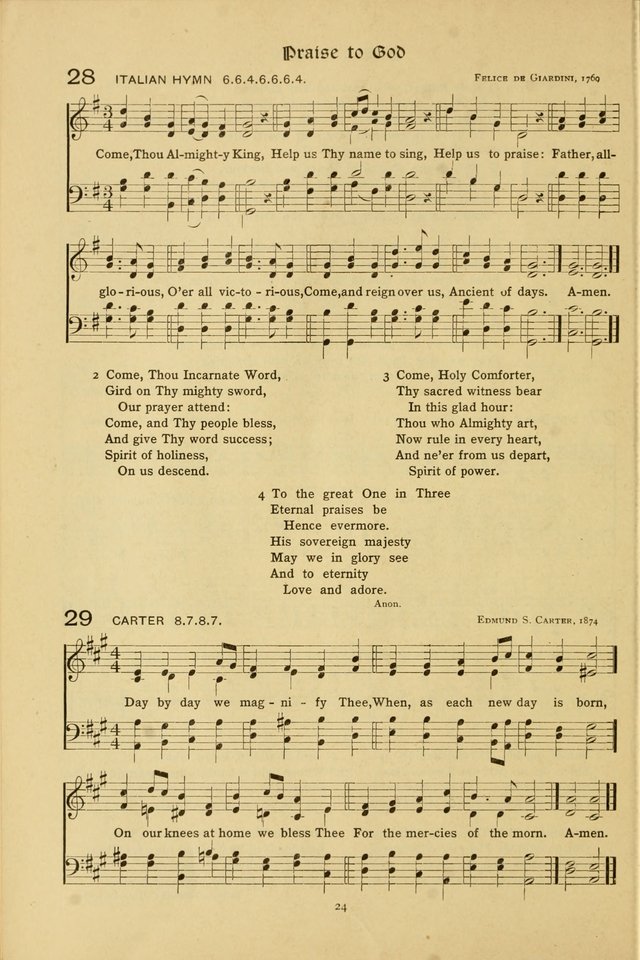 The School Hymnal: a book of worship for young people page 24