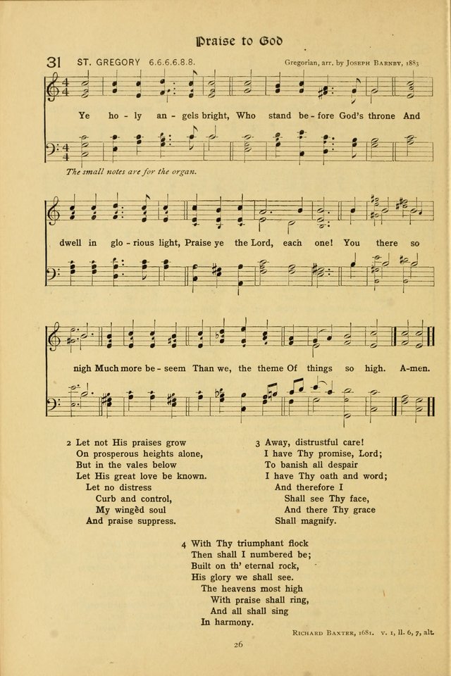 The School Hymnal: a book of worship for young people page 26