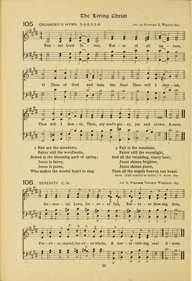 The School Hymnal: a book of worship for young people page 88