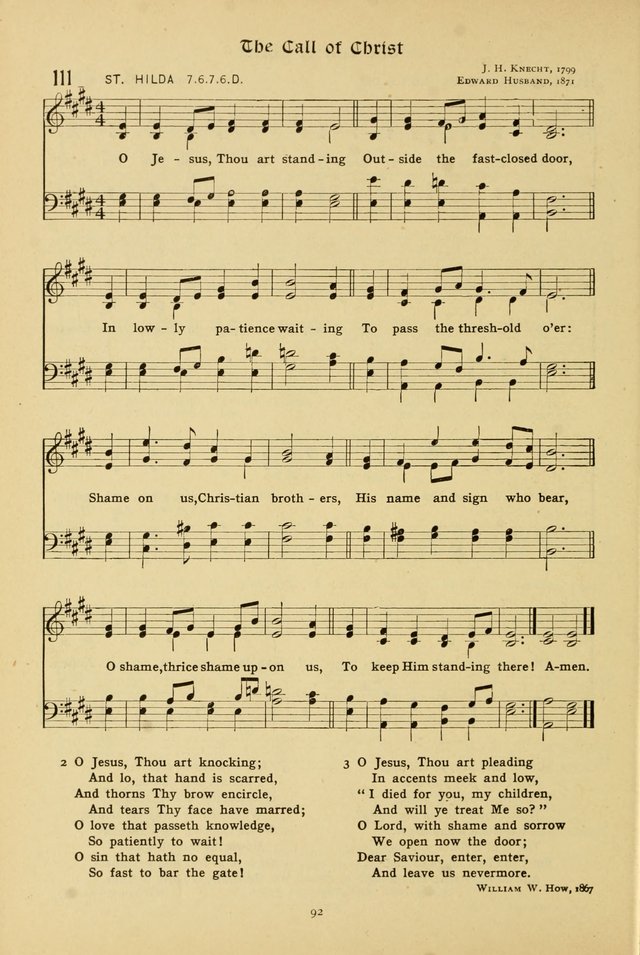 The School Hymnal: a book of worship for young people page 92