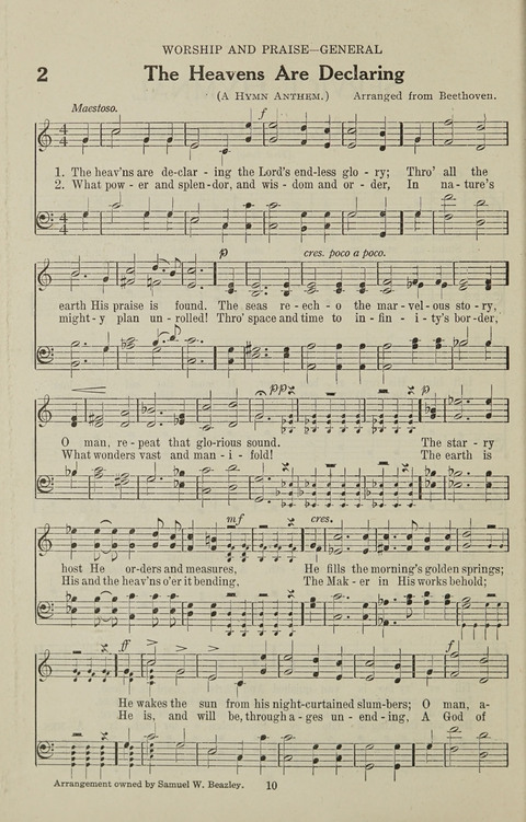 Service Hymnal: with responsive readings, appropriate for all Protestant religious activities page 2