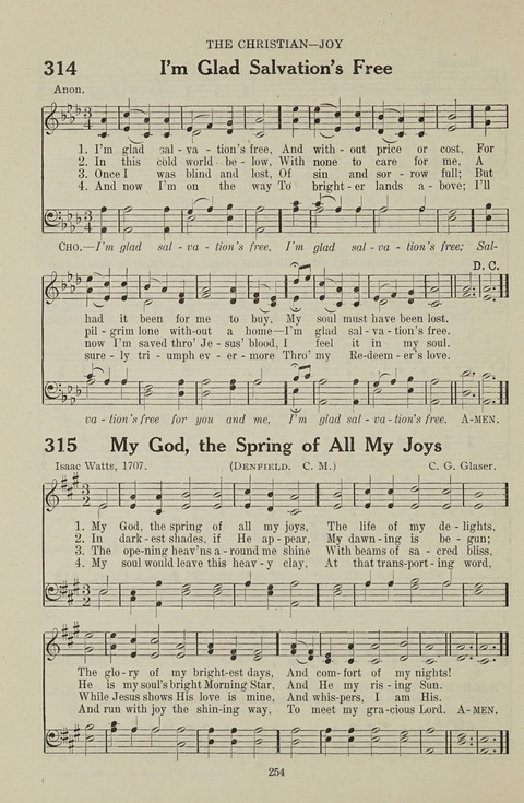 Service Hymnal: with responsive readings, appropriate for all Protestant religious activities page 246