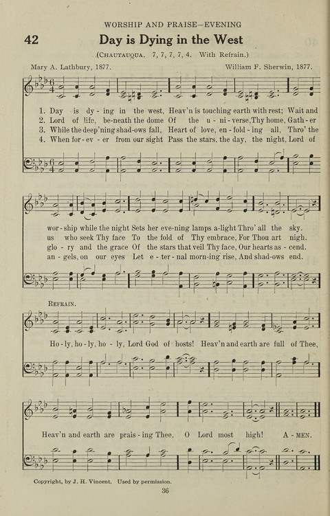 Service Hymnal: with responsive readings, appropriate for all Protestant religious activities page 28