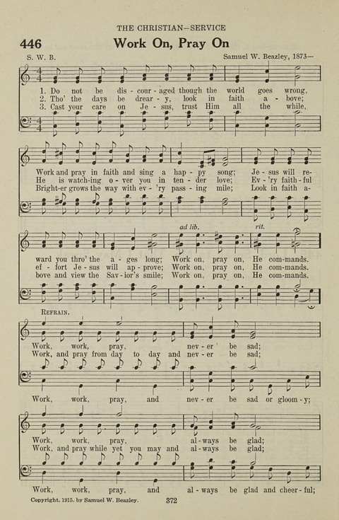 Service Hymnal: with responsive readings, appropriate for all Protestant religious activities page 364