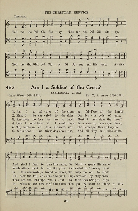 Service Hymnal: with responsive readings, appropriate for all Protestant religious activities page 373