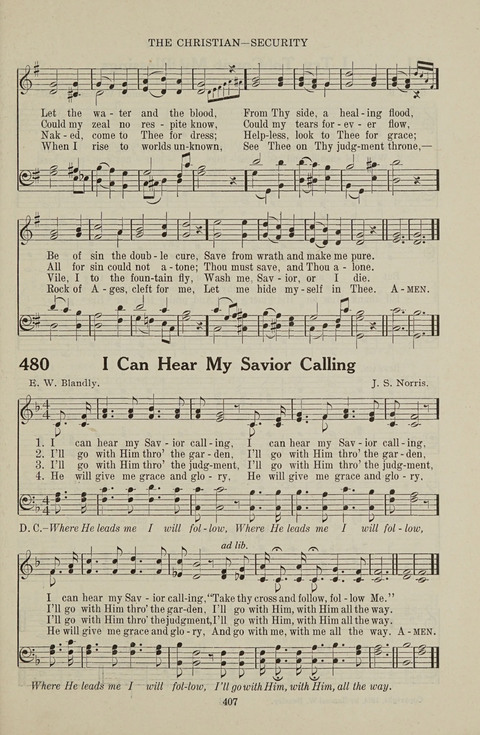 Service Hymnal: with responsive readings, appropriate for all Protestant religious activities page 399
