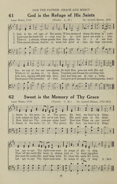 Service Hymnal: with responsive readings, appropriate for all Protestant religious activities page 40