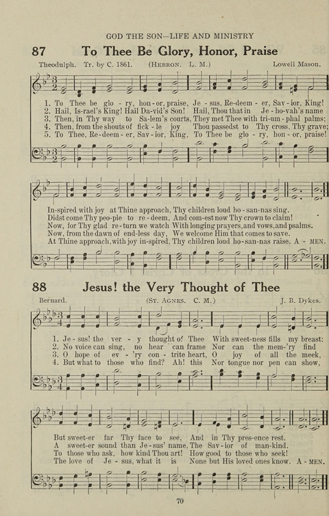 Service Hymnal: with responsive readings, appropriate for all Protestant religious activities page 62