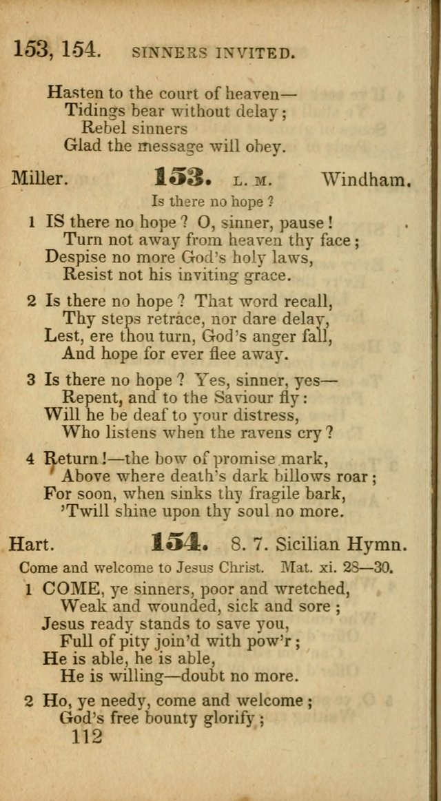 Select Hymns: adapted to the devotional exercises of the Baptist denomination (2nd ed.) page 112