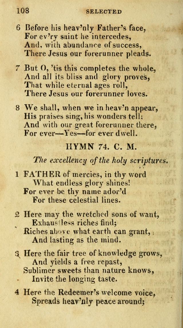 A Selection of Hymns, from the Best Authors page 112