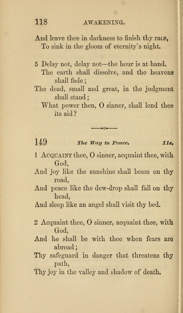 Social Hymn Book: Being the Hymns of the Social Hymn and Tune Book for the Lecture Room, Prayer Meeting, Family, and Congregation (2nd ed.) page 118