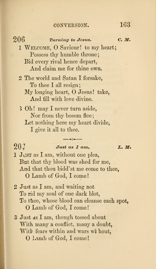 Social Hymn Book: Being the Hymns of the Social Hymn and Tune Book for the Lecture Room, Prayer Meeting, Family, and Congregation (2nd ed.) page 163