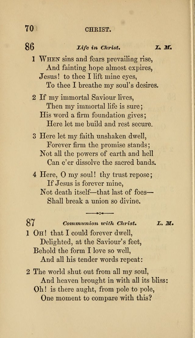 Social Hymn Book: Being the Hymns of the Social Hymn and Tune Book for the Lecture Room, Prayer Meeting, Family, and Congregation (2nd ed.) page 70