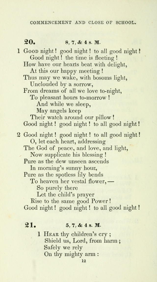 The School Hymn-Book: for normal, high, and grammar schools page 12