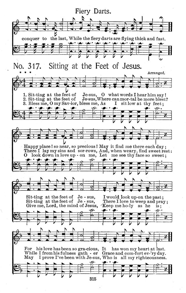Select Hymns: for Christian worship and general gospel service page 315