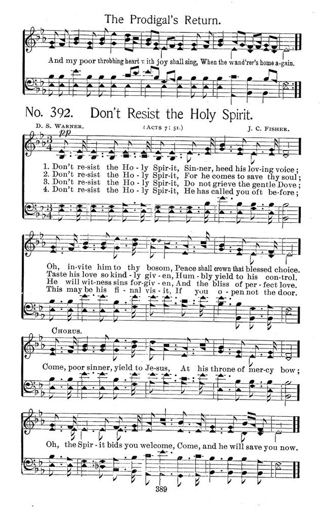 Select Hymns: for Christian worship and general gospel service page 389