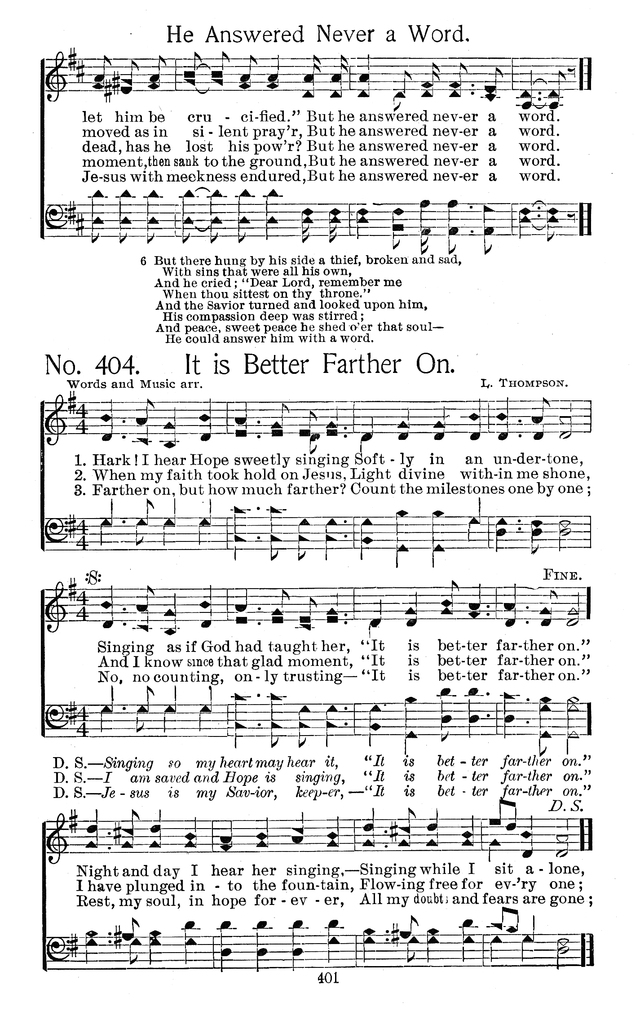 Select Hymns: for Christian worship and general gospel service page 401