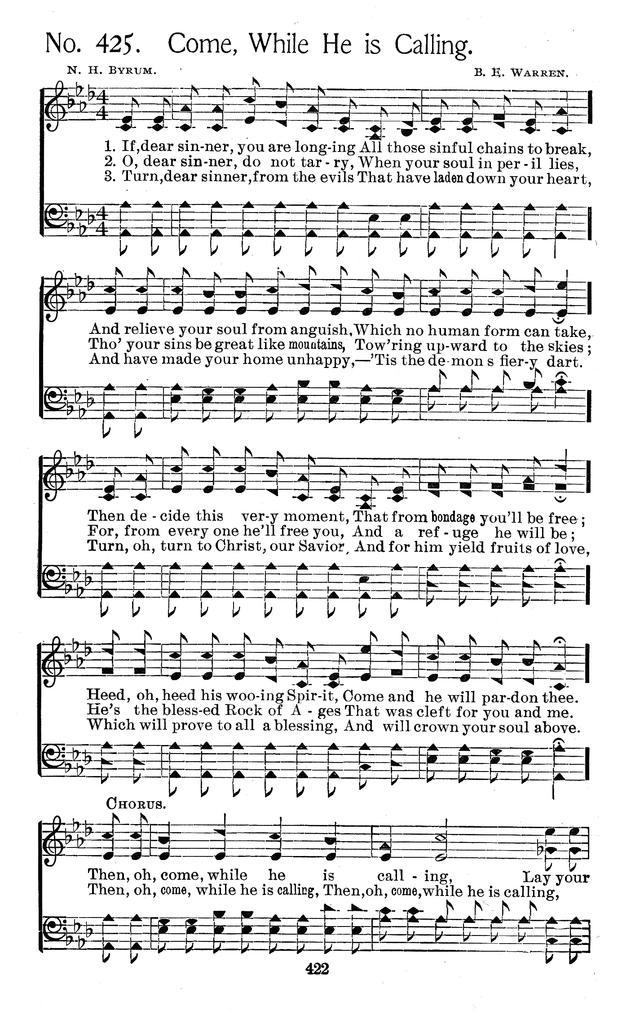 Select Hymns: for Christian worship and general gospel service page 422