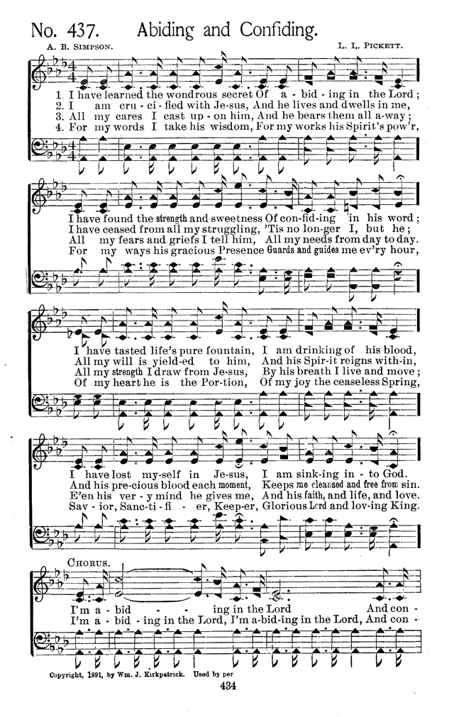 Select Hymns: for Christian worship and general gospel service page 434