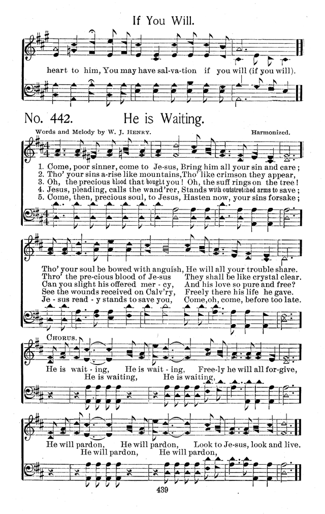 Select Hymns: for Christian worship and general gospel service page 439