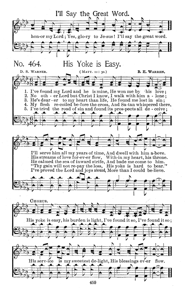 Select Hymns: for Christian worship and general gospel service page 459