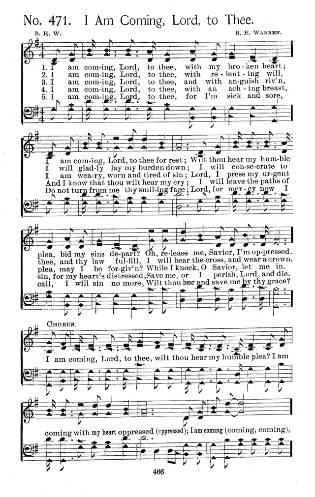 Select Hymns: for Christian worship and general gospel service page 466