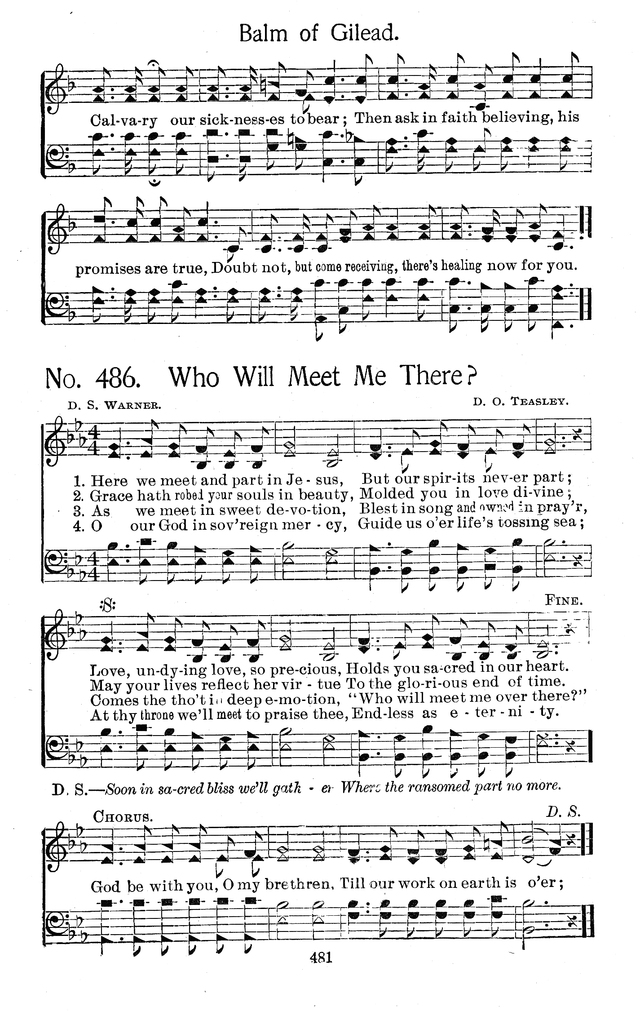 Select Hymns: for Christian worship and general gospel service page 481
