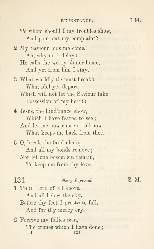 A Selection of Hymns: designed as a supplement to the "psalms and hymns" of the Presbyterian church page 123