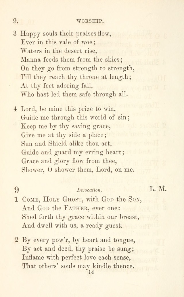 A Selection of Hymns: designed as a supplement to the "psalms and hymns" of the Presbyterian church page 14