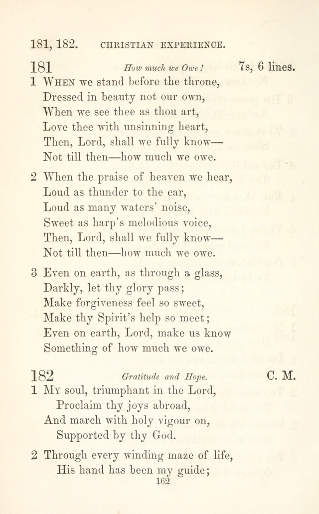 A Selection of Hymns: designed as a supplement to the "psalms and hymns" of the Presbyterian church page 164