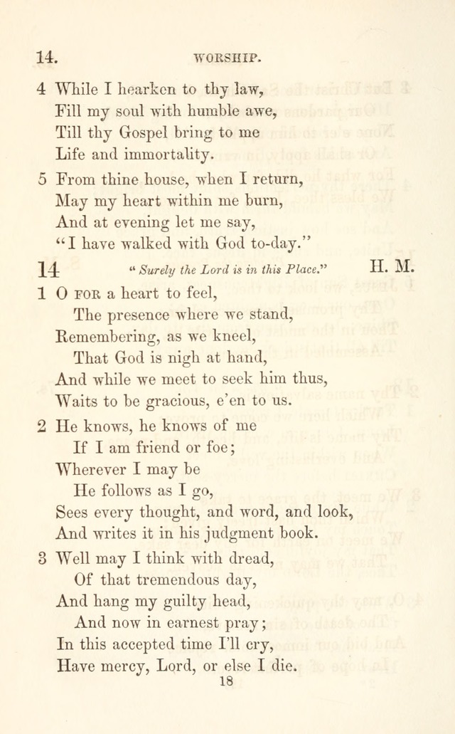 A Selection of Hymns: designed as a supplement to the "psalms and hymns" of the Presbyterian church page 18