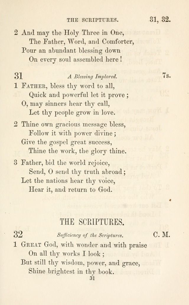 A Selection of Hymns: designed as a supplement to the "psalms and hymns" of the Presbyterian church page 31
