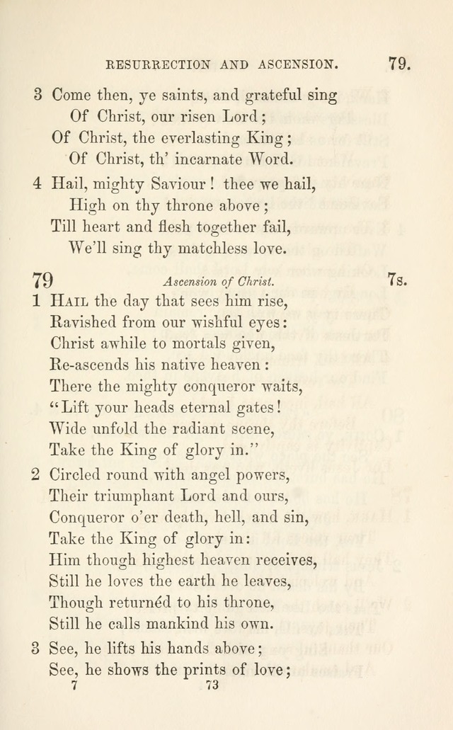 A Selection of Hymns: designed as a supplement to the "psalms and hymns" of the Presbyterian church page 73