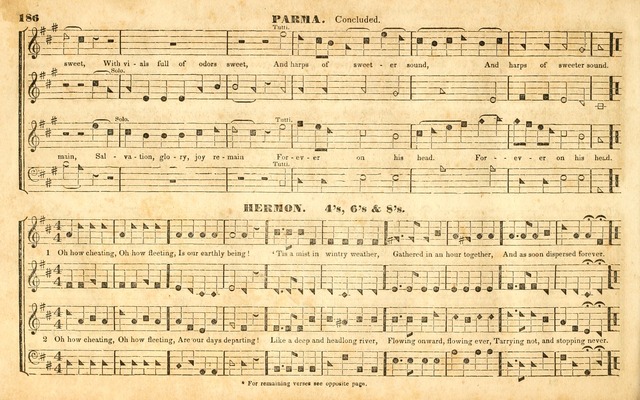 The Sacred Harp or Eclectic Harmony: a collection of church music, consisting of a great variety of psalm and hymn tunes, anthems, sacred songs and chants...(New ed., Rev. and Corr.) page 186