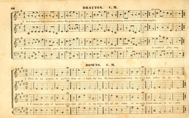 The Sacred Harp or Eclectic Harmony: a collection of church music, consisting of a great variety of psalm and hymn tunes, anthems, sacred songs and chants...(New ed., Rev. and Corr.) page 86