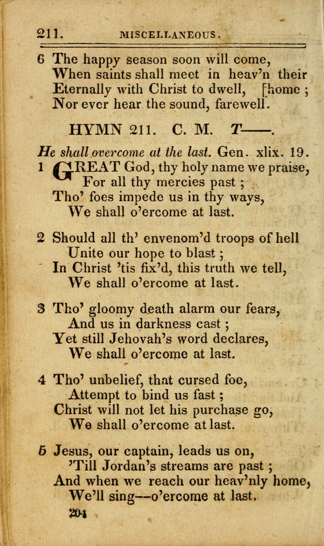 A Selection of Hymns: including a few originals, designed to aid the friends of  Zion in their private and social worship page 204