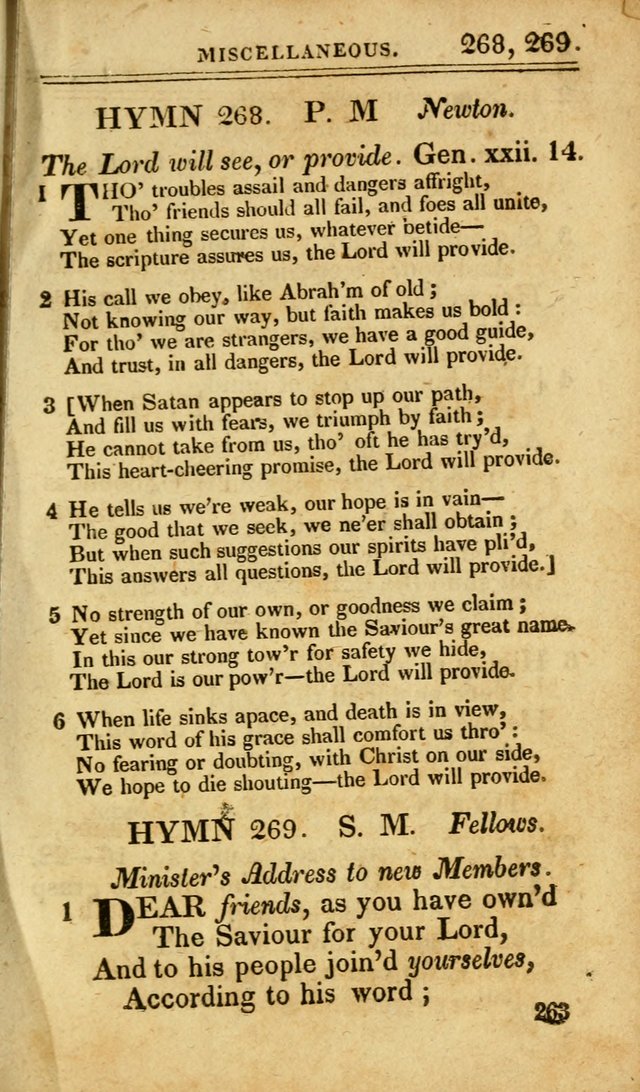 A Selection of Hymns: including a few originals, designed to aid the friends of  Zion in their private and social worship page 263