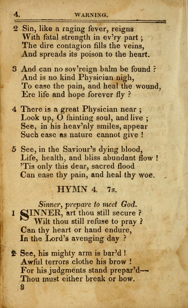 A Selection of Hymns: including a few originals, designed to aid the friends of  Zion in their private and social worship page 8