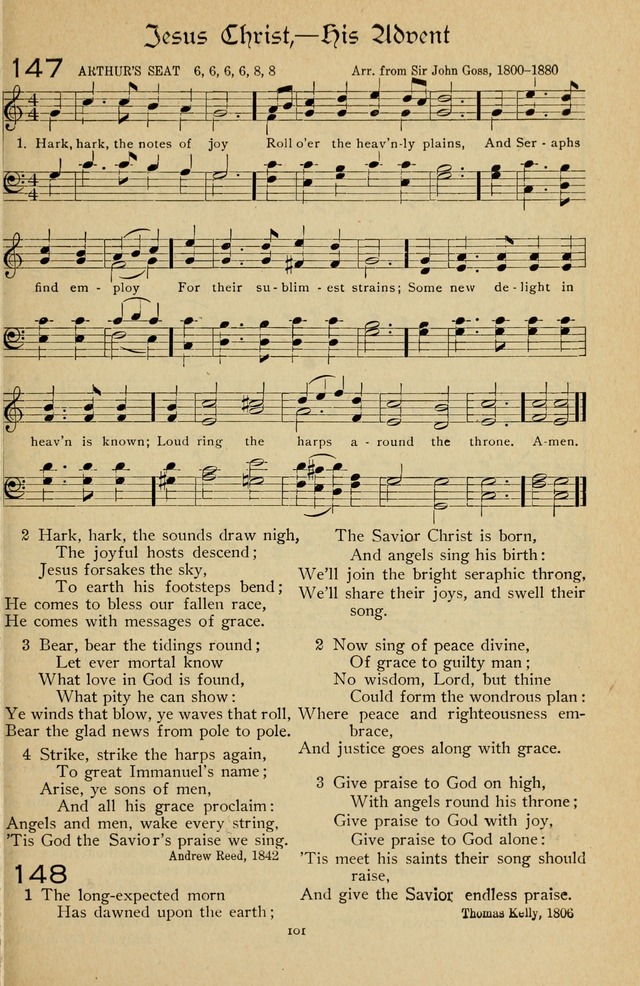 The Sanctuary Hymnal, published by Order of the General Conference of the United Brethren in Christ page 102
