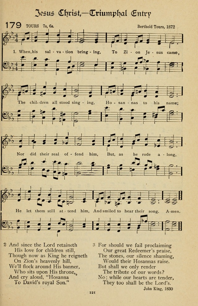 The Sanctuary Hymnal, published by Order of the General Conference of the United Brethren in Christ page 122